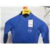 Image 2 : Youth Axis Flatlock Fullsuit Wetsuit 3/2mm, Faint Blue/White, Size  12