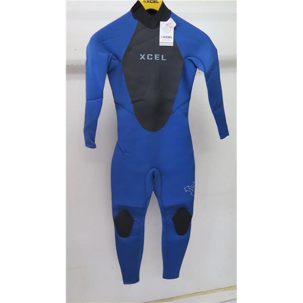 Youth Axis Flatlock Back Zip Fullsuit Wetsuit 3/2mm, Faint Blue, Size 12