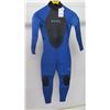 Image 1 : Youth Axis Flatlock Back Zip Fullsuit Wetsuit 3/2mm, Faint Blue, Size 12