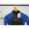Image 2 : Youth Axis Flatlock Back Zip Fullsuit Wetsuit 3/2mm, Faint Blue, Size 12