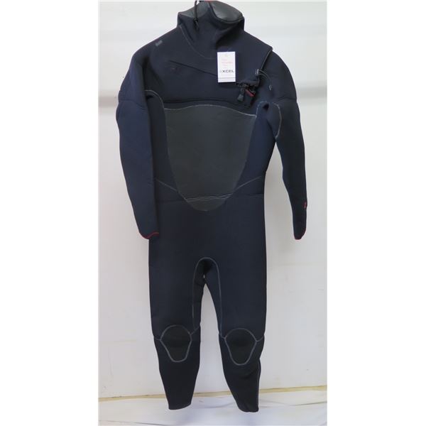 Mens Drylock X Hooded Fullsuit Wetsuit 5/4mm, Black, Size L