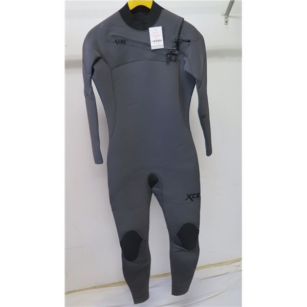Mens Comp Fullsuit Wetsuit 4/3mm, Jet Black/Black, Size L