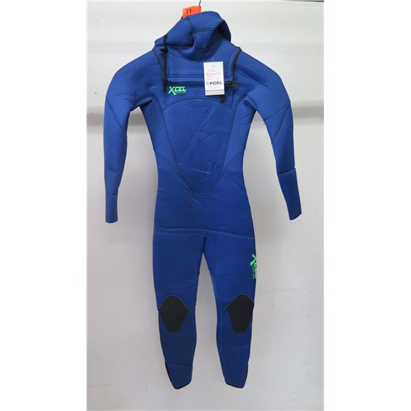 Youth CompX Hooded Fullsuit Wetsuit 4.5/3.5mm, Faint Blue, Size 10
