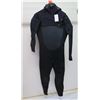 Image 1 : Mens Infiniti Hooded Fullsuit Wetsuit 5/4mm  , Black, Size L