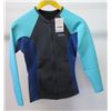 Image 1 : Womens Axis Long Sleeve Front Zip Jacket 1.5/1mm, Black/Blue, Size 8