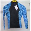 Image 1 : Womens Water Inspired Axis Long Sleeve Front Zip Jacket 2/1mm, Black/Water, Size 6
