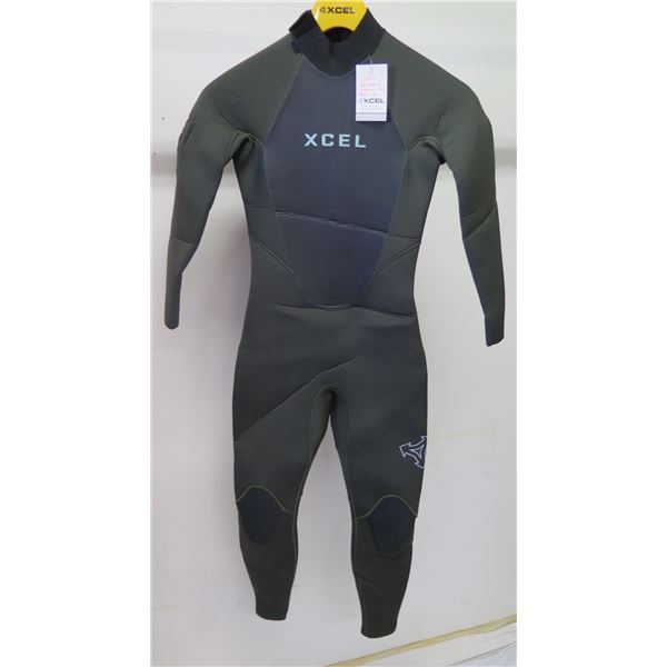 Youth Axis Back Zip Fullsuit Wetsuit 4/3mm, Dark Forest Green, Size 12