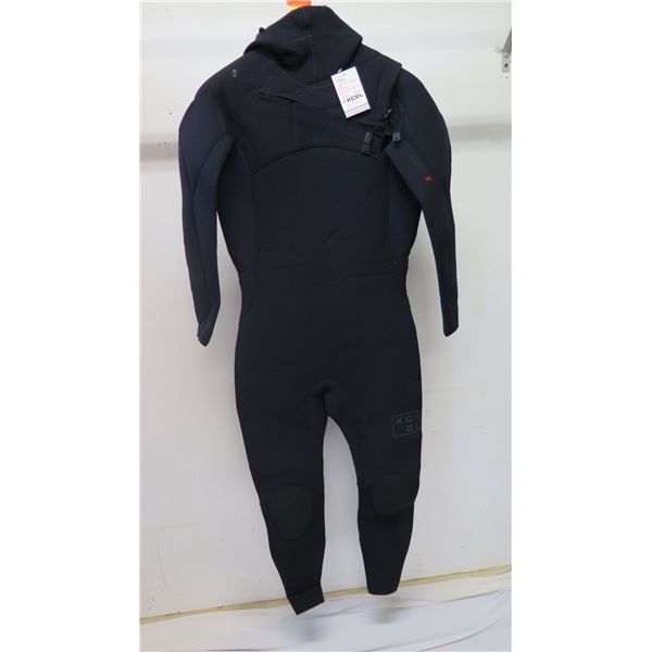 Mens CompX Hooded Fullsuit Wetsuit 5.5/4.5mm, Black, Size L