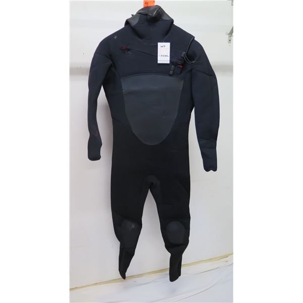Mens Drylock Hooded Fullsuit Wetsuit 6/5mm, Black, Size L