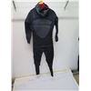 Image 5 : Mens Drylock Hooded Fullsuit Wetsuit 6/5mm, Black, Size L