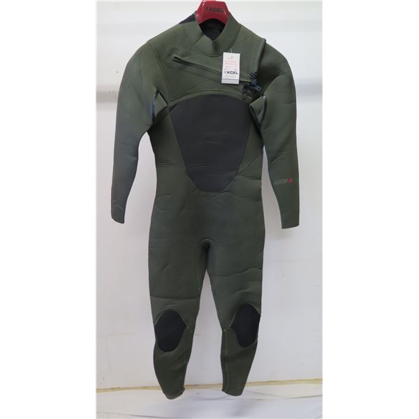 Mens Axis X Fullsuit Wetsuit 3/2mm, Ivy Green, Size M