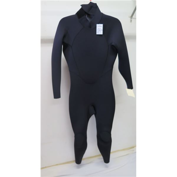Mens Axis Back Zip Wind Fullsuit Wetsuit 5/4mm, Black, Size L