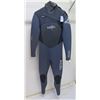 Image 1 : Mens Infiniti X-Zip Hooded Fullsuit Wetsuit 5/4mm, Gray, Size L