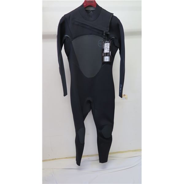 Mens X-Zip Fullsuit Wetsuit 3/2mm, Black, Size L