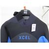 Image 2 : Mens Back Zip w/ Inner Flap Fullsuit Wetsuit 5/4mm, Black w/ Blue, Size   L