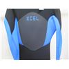Image 3 : Mens Back Zip w/ Inner Flap Fullsuit Wetsuit 5/4mm, Black w/ Blue, Size   L
