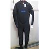 Image 1 : Mens Back Zip Dive Fullsuit Wetsuit 7/6mm, Black, Size L