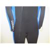 Image 3 : Men's Front Zip Dive Fullsuit Wetsuit 7/6mm, Black w/ Blue, Size  L