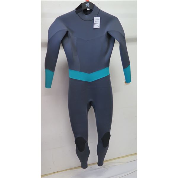 Womens Back Zip Wetsuit Fullsuit 3/2mm, Gray, Size 8