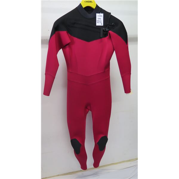 Womens X-Zip Fullsuit Wetsuit 3/2mm, Red, Size 8