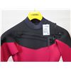 Image 2 : Womens X-Zip Fullsuit Wetsuit 3/2mm, Red, Size 8