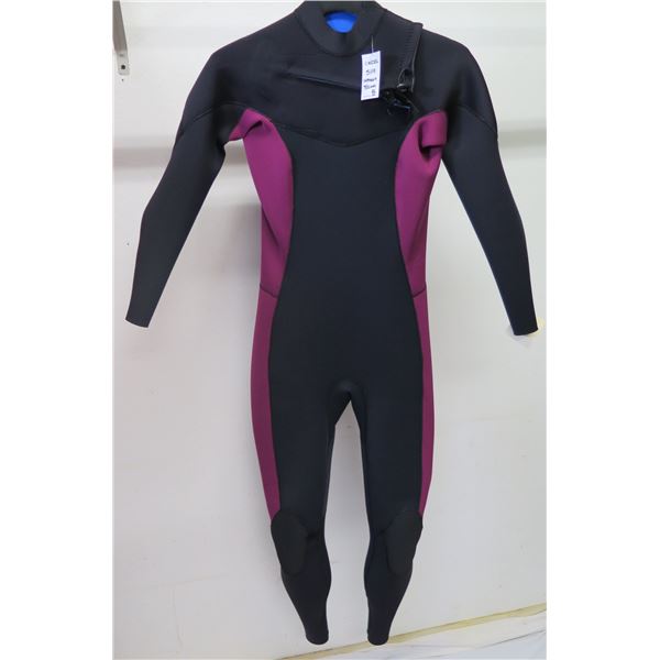 Womens X-Zip Fullsuit Wetsuit 3/2mm, Black/Wine, Size  8