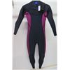 Image 1 : Womens X-Zip Fullsuit Wetsuit 3/2mm, Black/Wine, Size  8