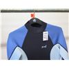 Image 2 : Womens Back Zip Fullsuit Wetsuit 3/2mm, Black/Blue, Size 8