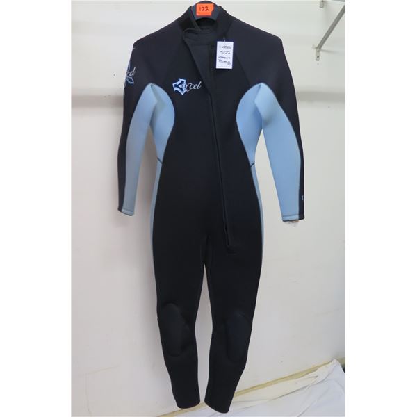 Womens Front Zip Dive Fullsuit Wetsuit 3/2mm, Black/Gray, Size 8