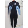 Image 1 : Womens Front Zip Dive Fullsuit Wetsuit 3/2mm, Black/Gray, Size 8