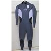 Image 1 : Womens Back Zip Fullsuit Wetsuit 4/3mm, Gray/Lavender, Size  8