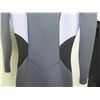 Image 3 : Womens Back Zip Fullsuit Wetsuit 4/3mm, Gray/Lavender, Size  8
