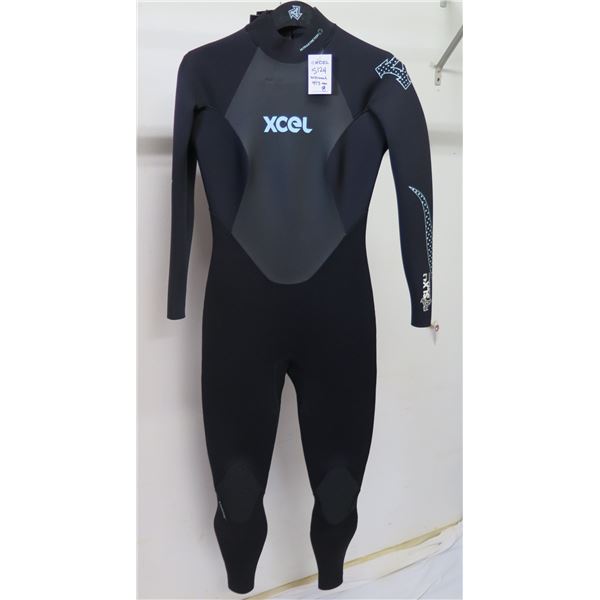 Womens Back Zip Fullsuit Wetsuit 4/3mm, Black, Size 8