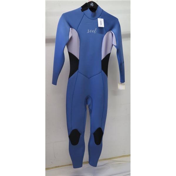 Womens Back Zip Fullsuit Wetsuit 3/2mm, Blue, Size 8