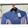 Image 2 : Womens Back Zip Fullsuit Wetsuit 3/2mm, Blue, Size 8