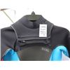Image 2 : Womens X-Zip Fullsuit Wetsuit 3/2mm, Black/Teal, Size 8