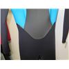 Image 3 : Womens X-Zip Fullsuit Wetsuit 3/2mm, Black/Teal, Size 8