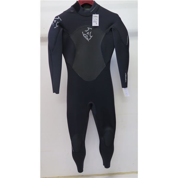 Womens Back Zip Fullsuit Wetsuit 4/3mm, Black, Size 8