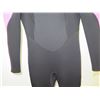Image 3 : Womens Back Zip Dive Fullsuit Wetsuit 5/4mm, Black/Pink, Size  8