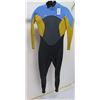 Image 1 : Womens Back Zip Fullsuit Wetsuit 4/3mm, Blue/Yellow, Size 8
