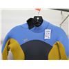 Image 2 : Womens Back Zip Fullsuit Wetsuit 4/3mm, Blue/Yellow, Size 8