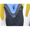Image 7 : Womens Back Zip Fullsuit Wetsuit 4/3mm, Blue/Yellow, Size 8
