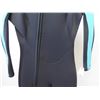 Image 3 : Womens Front Zip Dive Fullsuit Wetsuit 5/4mm, Black/Blue, Size 8