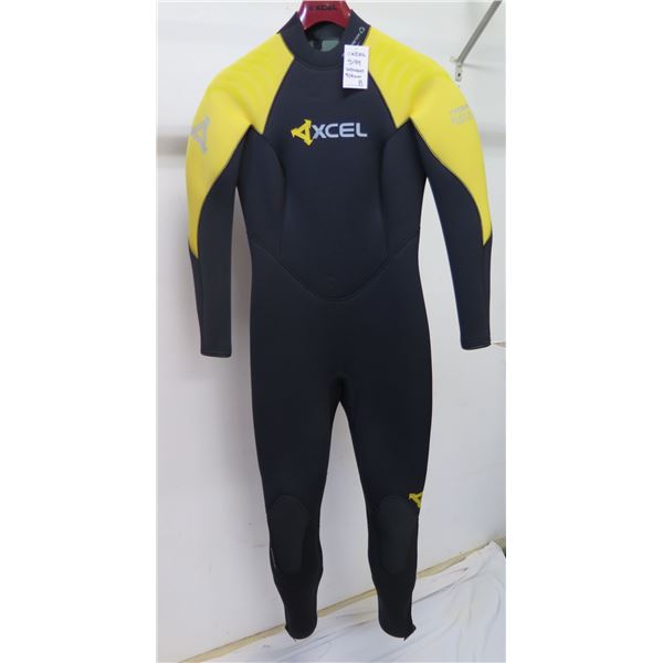 Womens Back Zip Dive Fullsuit Wetsuit 5/4mm, Black/Yellow, Size  8