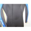 Image 2 : Womens Front Zip Hooded Dive Fullsuit Wetsuit 7/6mm, Black/Blue, Size 8