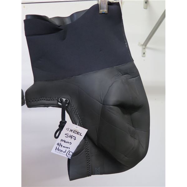 Mens Hood 4/3mm, Black, Size L