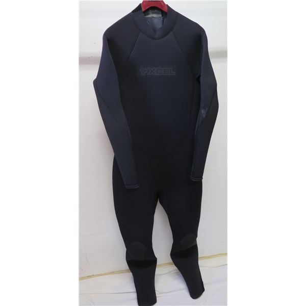 Mens Military Diver Fullsuit Wetsuit 7/6mm, Black, Size 2XL