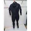 Image 5 : Mens Military Hooded Chest Zip Wetsuit 7/6mm, Black, Size L