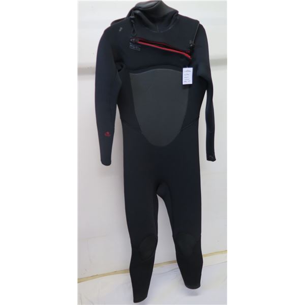 Mens Drylock Hooded Fullsuit Wetsuit 6/5mm, Black, Size LT