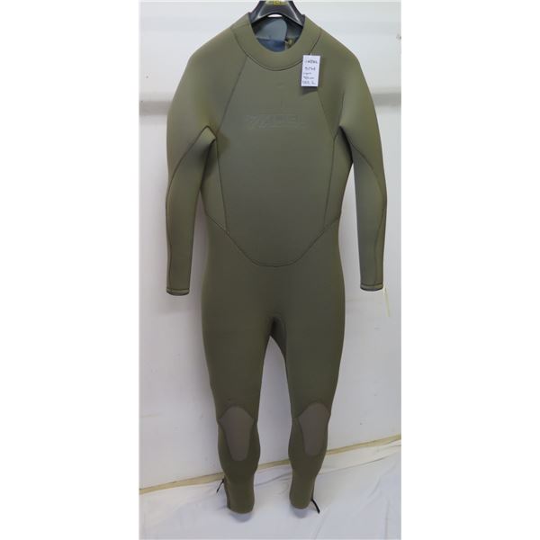 Mens Military Dive Fullsuit Wetsuit 7/6mm, Crocodile Taupe, Size L